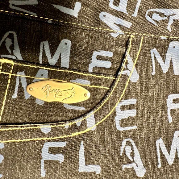 NWT Rare Johnny Blaze Flame Jeans Capris- sz.7/8 - Picture 6 of 11